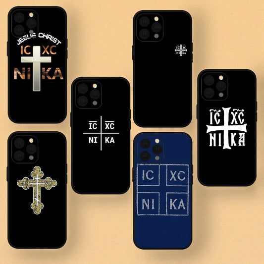 Ic Xc Nika Cross スマホケース iPhone Mini 11 12 13 14 15 Pro XS Max X Plus SE XR シェル
