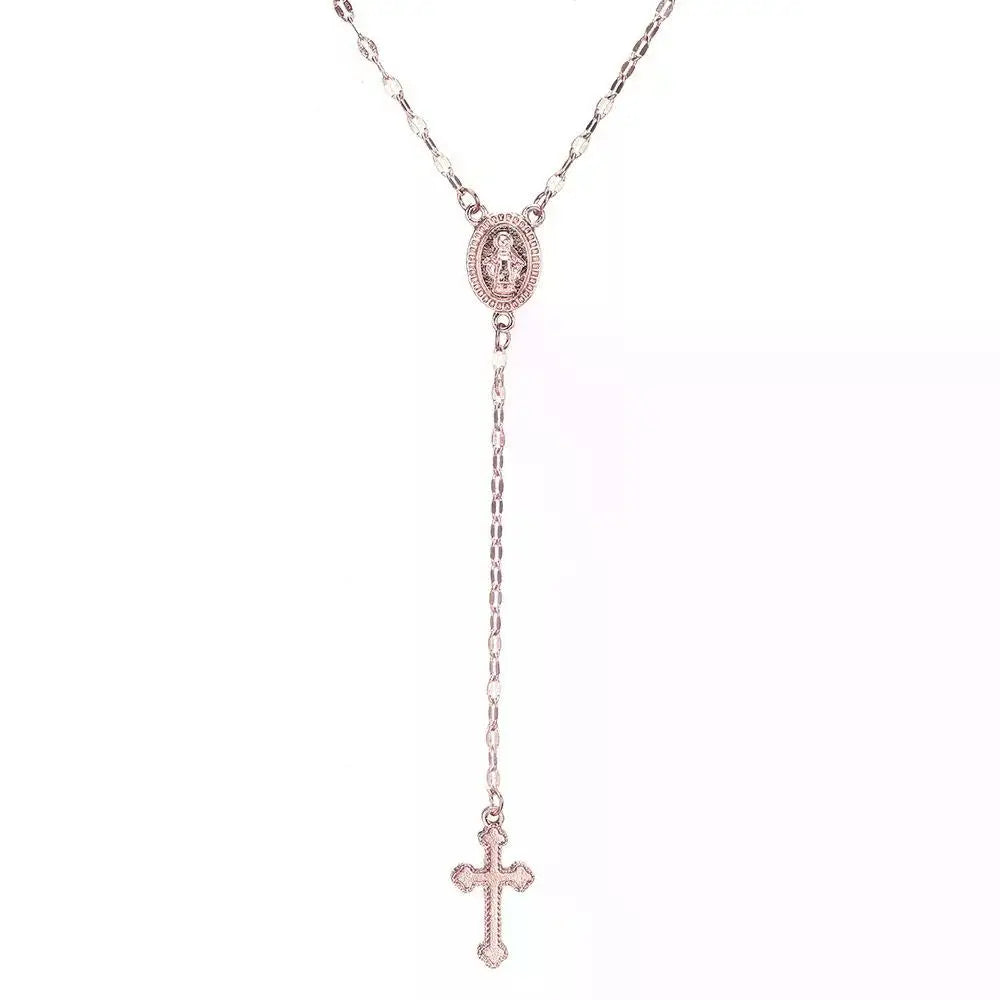 2026年新作ファッションヴィンテージクリスチャンクロスボヘミア宗教ロザリオペンダントネックレスレディースチャームファッションジュエリーギフト