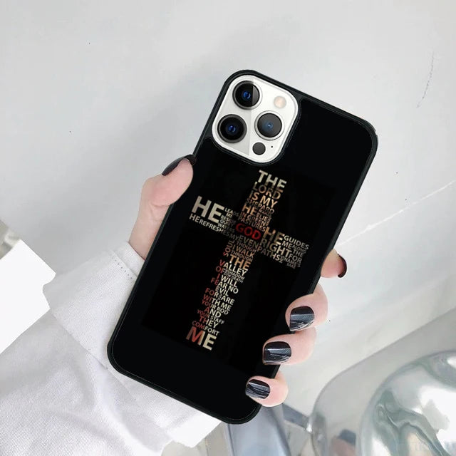 聖書 イエス・キリスト キリスト教 十字架 スマホケースカバー iPhone 17 Air 16 15 14 SE 2020 11 12 13 Pro MAX Plus用