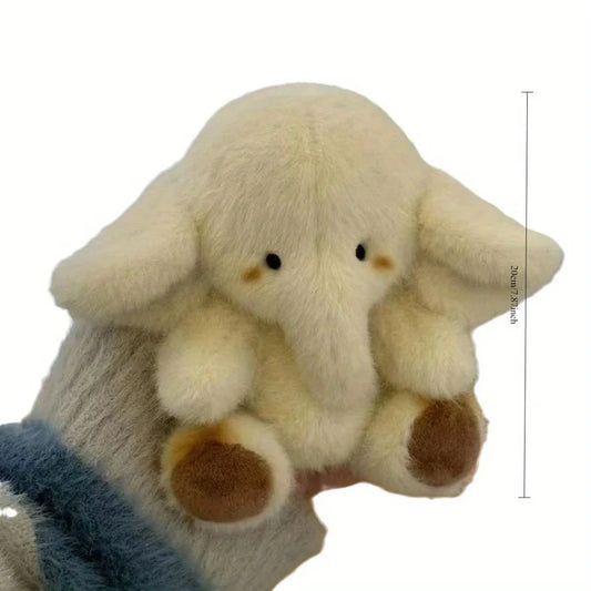 1pc Adorable Big Ears Baby Elephant Plush Toy, Soft Polyester Furry Elephant Doll Pendant, Perfect for Birthday Gift