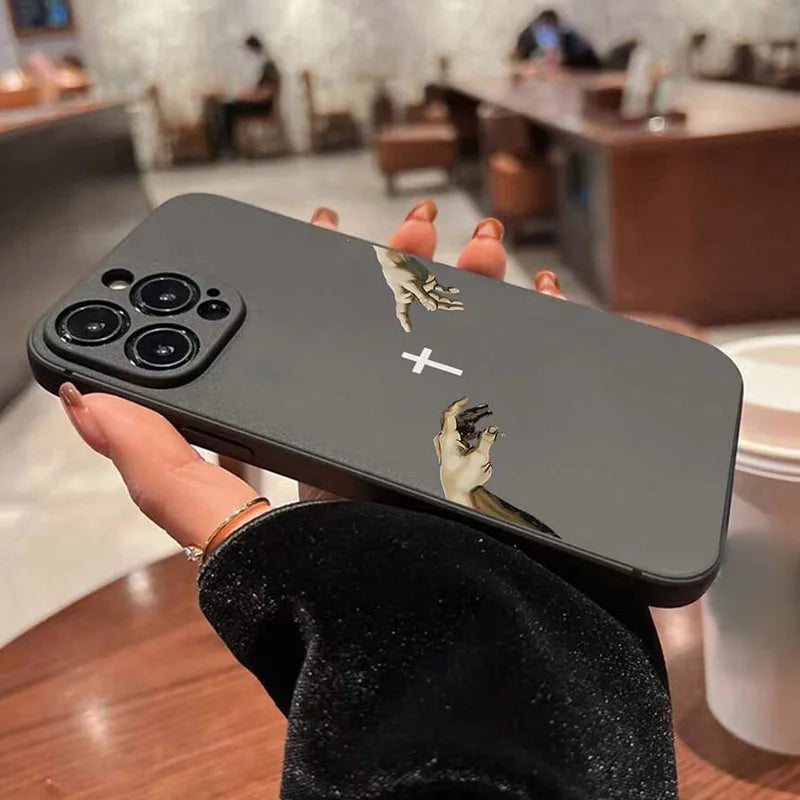 イエス・キリストの十字架が描かれた耐衝撃携帯電話ケース iPhone 17 16 15 14 11 12 13 Pro Max 7 8 14 15 16 Plus 17 Air 16E ソフトカバー用