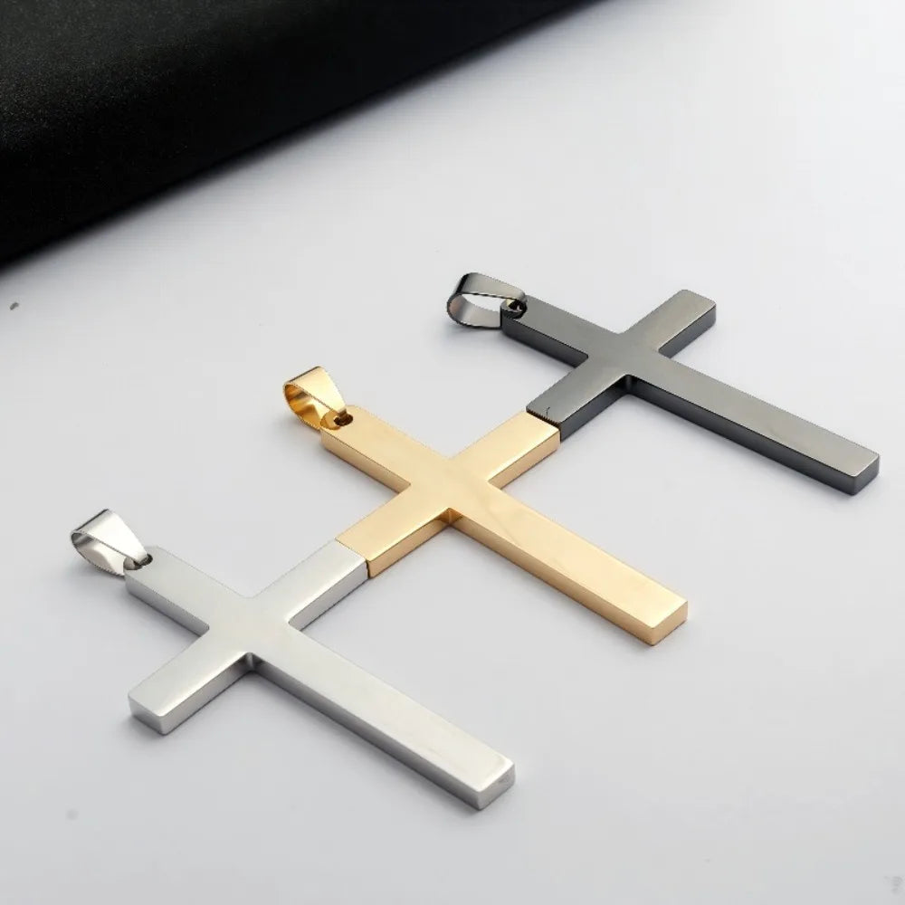 正教会製品 十字架ネックレス メタルクロスペンダント ユニセックス パンク ヒップホップ チェーンリンク ギフト 男性 女性