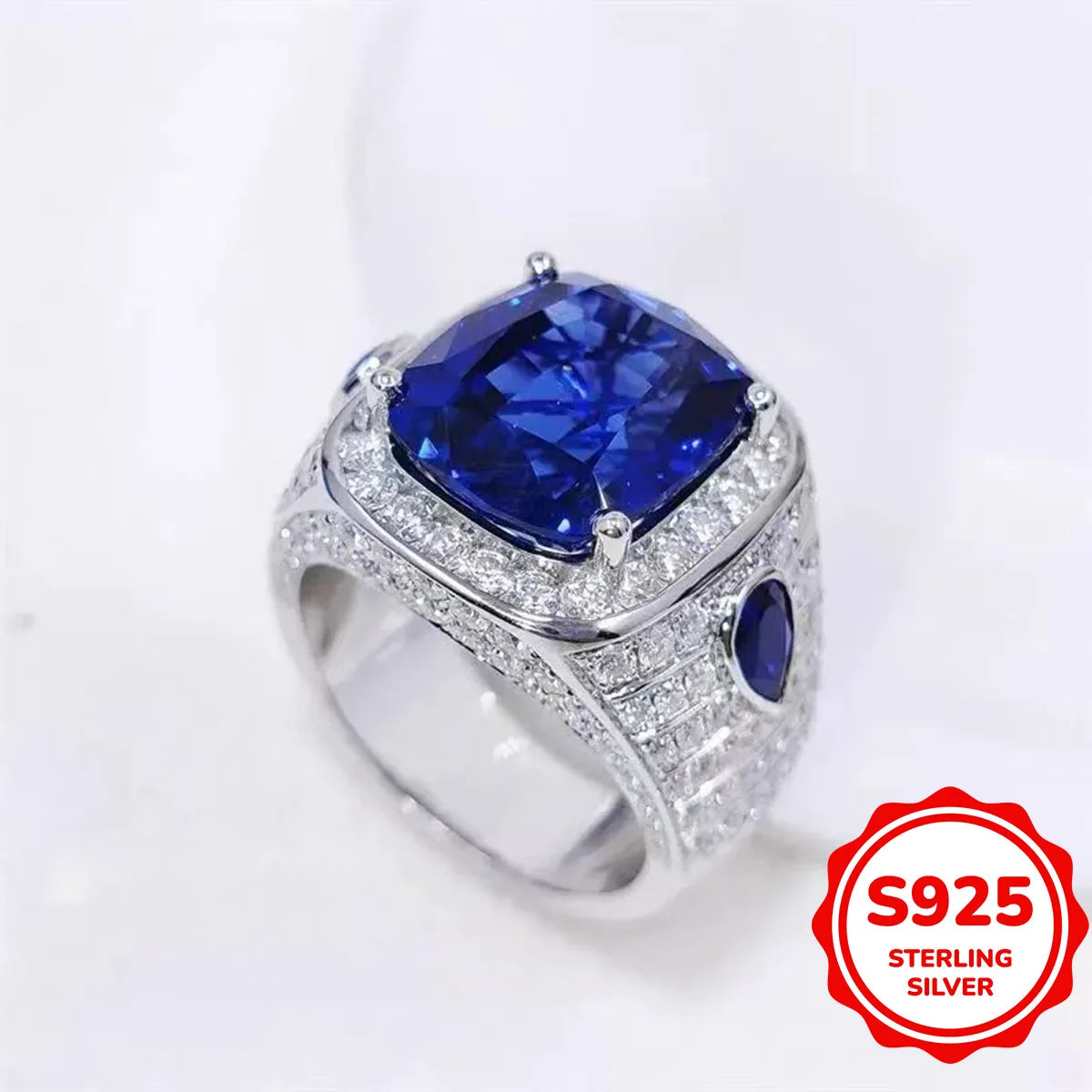 925シルバーの高級象嵌リング、女性用、恋人のための高品質ジュエリー