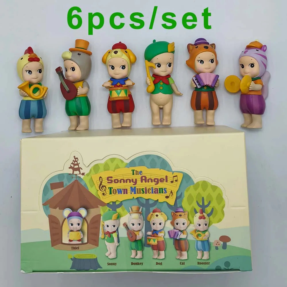 2025 Sonny Angel Blind Box Town Musicians Series Mini Anime Figures Ornaments Dolls Fans Christmas Birthday Gift