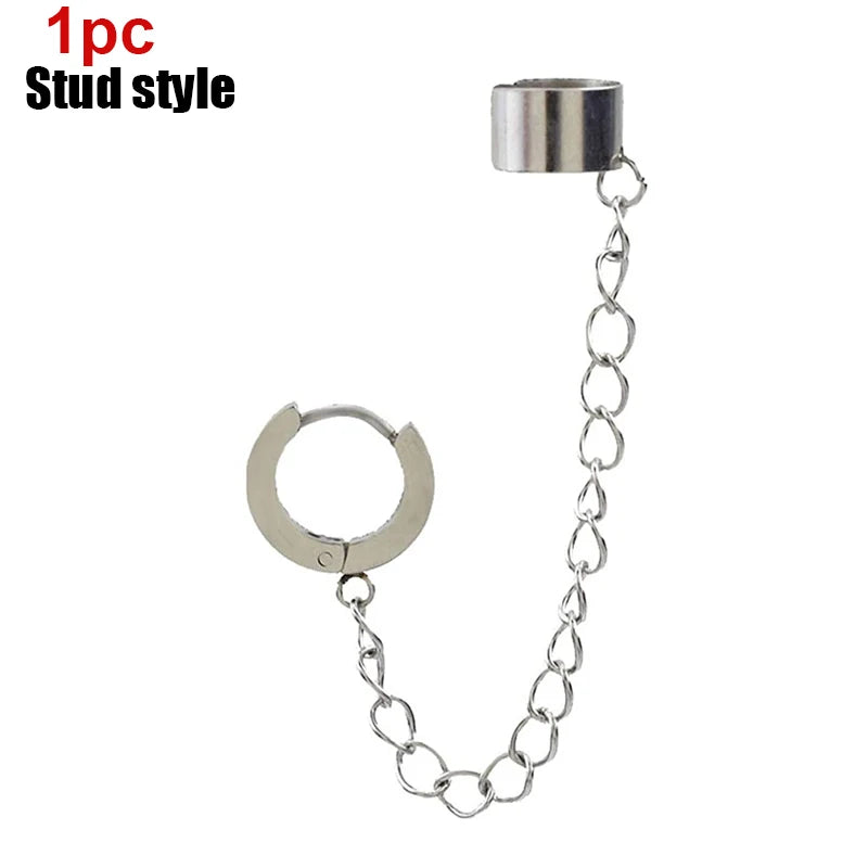 2個 メンズ レディース パンク ゴシック クロス イヤリング 誇張されたクラシック メタル クリスチャン チェーン ドロップ ダングル イヤリング ストリート ヒップホップ ジュエリー