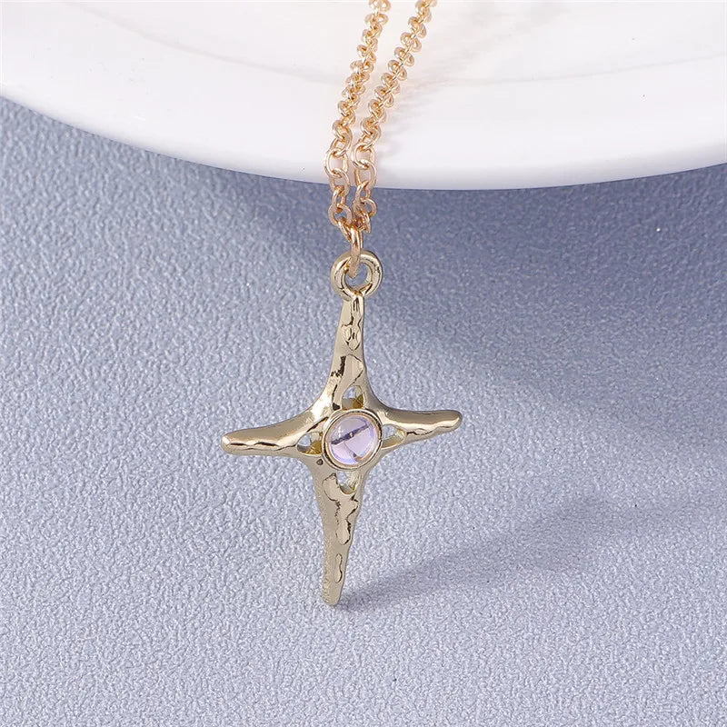 ファッションクロスネックレス レディース メンズ ゴールド シルバーカラー 眩しいクリスタル イエス十字架ネックレス クリスチャンジュエリー 卸売