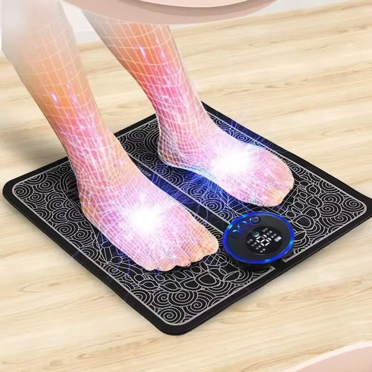 Electric Foot Massager Foldable Portable Quick USB Charging EMS Massager Improve Blood Circulation Relieve Sore Feet Leg Relax