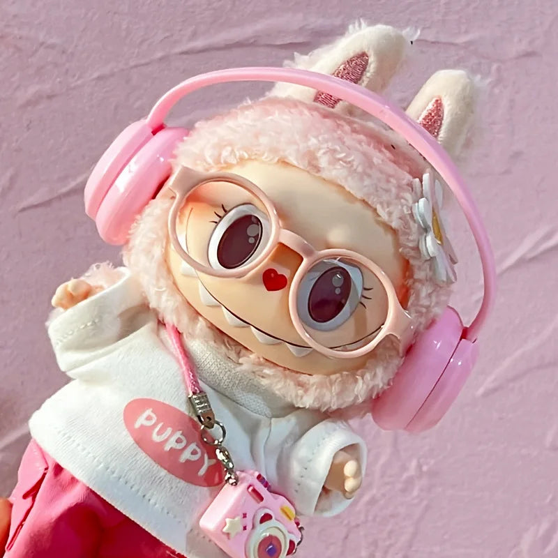 [No doll]For 17cm labubu Cute Decoration Little Cloths v1/v2/v3 baby clothes cool sweater doll can be worn for labubu accessorie