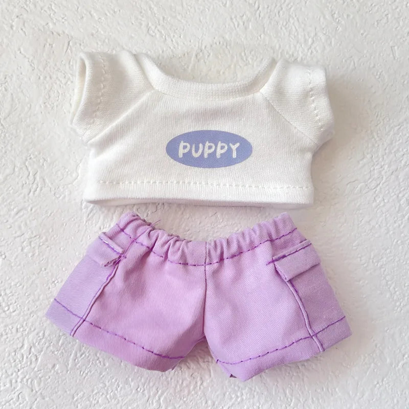 [No doll]For 17cm labubu Cute Decoration Little Cloths v1/v2/v3 baby clothes cool sweater doll can be worn for labubu accessorie