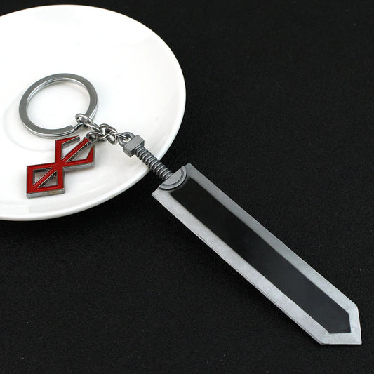 Berserk Anime Keychain Guts Sword Jewelry Set Key Chain Keyrings Keychains for Men Women Accessories Key Ring