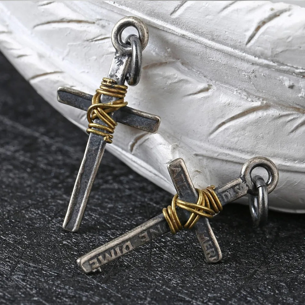 新しいレトロクリエイティブトレンドクロスペンダントネックレスパーソナライズファッションヒップホップロックストリートニッチパーティーメンズペンダントギフトジュエリー