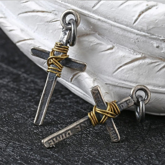 新しいレトロクリエイティブトレンドクロスペンダントネックレスパーソナライズファッションヒップホップロックストリートニッチパーティーメンズペンダントギフトジュエリー