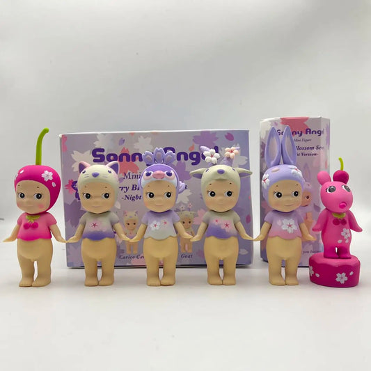 New Sonny Angel Blind Box Mini Figure Cherry Blossom Series Night Version Rabbit Surprise Tideplay Fans Toy Cure Doll Lucky Gift