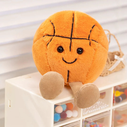 10cm Cute Basketball Football Tennis Baseball Billiards Plush Toys Soft Stuffed Balls Pillow Players Souvenir Birthday Gift