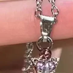 ファッションフレンチジルコンクロスペンダントネックレスレディースヨーロピアンアメリカンスタイルライトラグジュアリーシンプルジュエリーアクセサリー