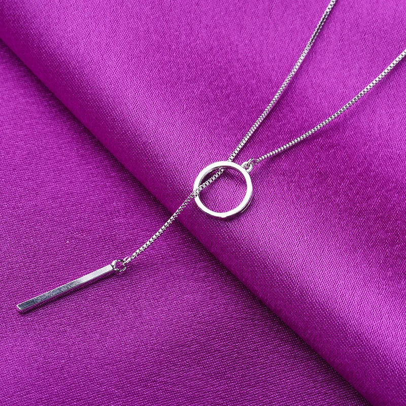 925スターリングシルバークロスネックレススターアシンメトリーパーソナライズカラーチェーン友達への誕生日プレゼント学生ジュエリー