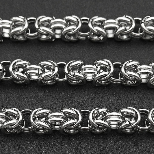 メンズ キューバンリンクチェーンネックレス ステンレススチール シルバーカラー ベーシック シンプル ラッパー ヒップホップチェーン ジュエリー カラー NLT44S02