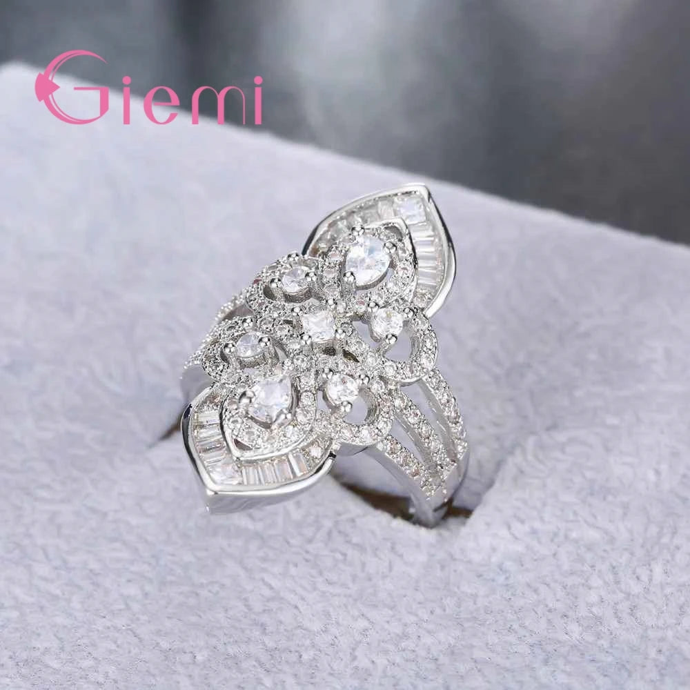 最高品質のファッションパーソナリティクロスシェイプリングホットセールパーティーショッピング記念日925スターリングシルバー女性用