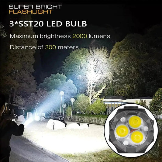 Flashlight With Power Indicator Mini Keychain Usb-C Rechargeable Small Led Waterproof High Quality With Magnet With Clip Durable