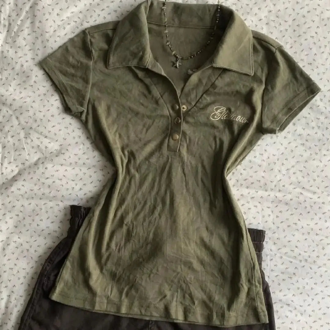 2000年代アメリカンヴィンテージTシャツ レディース 半袖 レトロ ボディコン Y2K クロップトップ オフィスレディ 韓国ファッション 原宿 サブカルチャーTシャツ