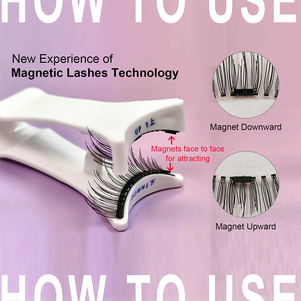 Yiernuo マグネット式つけまつげ 一体型ボックス 新接着剤不要つけまつげキット